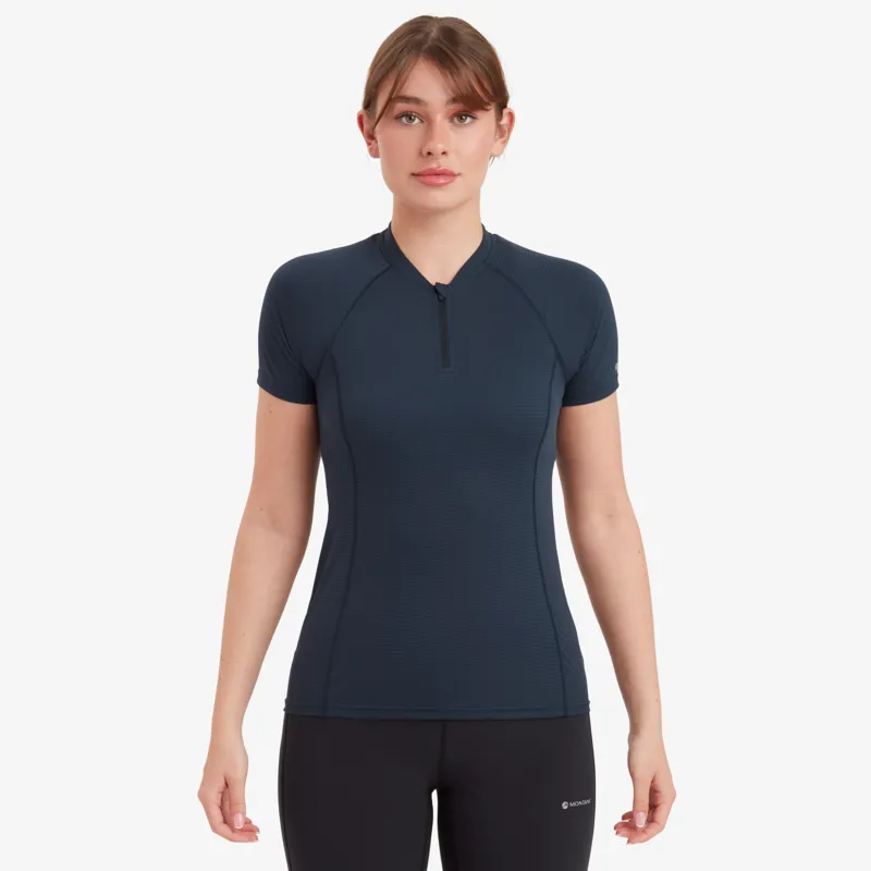 Montane Womens Dart Nano Zip T-Shirt Eclipse Blue-2